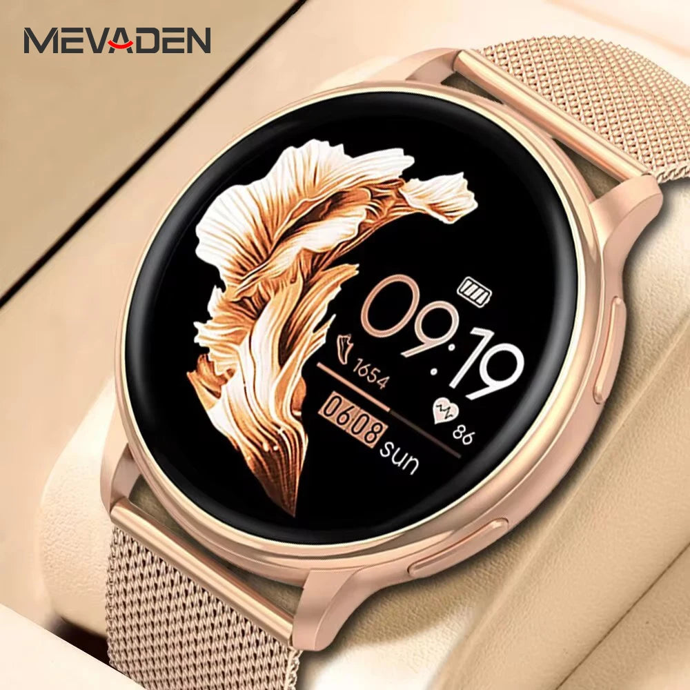 MEVADEN Bluetooth Call Smart Watch Women Custom Dial Watches Men Sport Fitness Tracker Heart Rate Smartwatch For Android IOS Y22