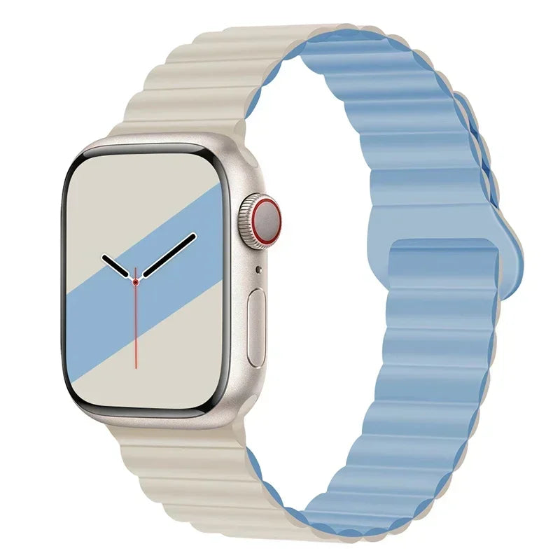 Magnetic Strap For Apple Watch Bands 45mm 38mm 49mm 40mm 42mm 41mm Silicone Sport Bracelet iWatch Series ultra 9 6 5 7 8 se 44mm