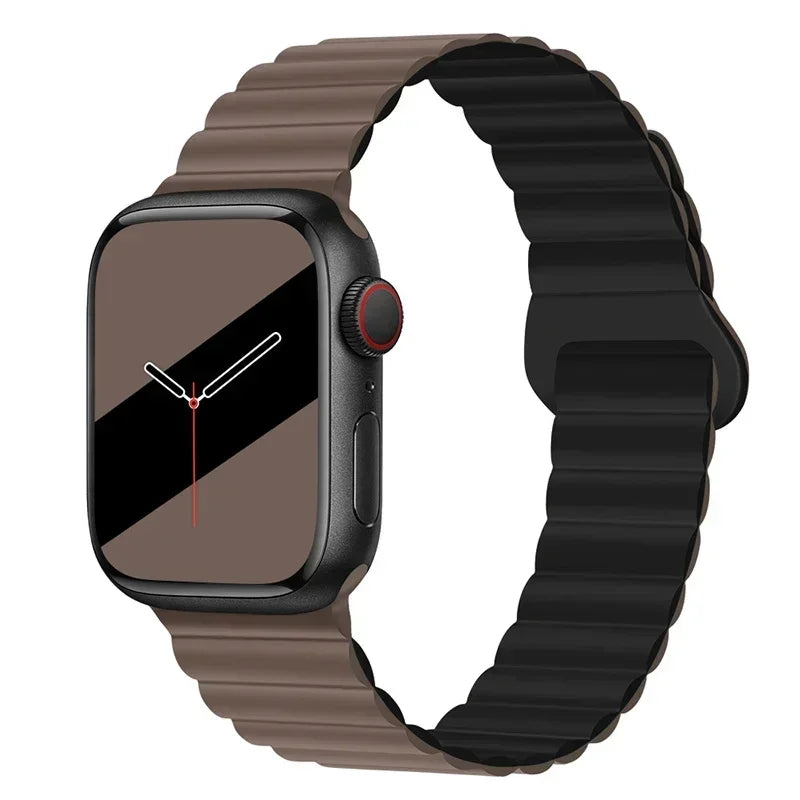 Magnetic Strap For Apple Watch Bands 45mm 38mm 49mm 40mm 42mm 41mm Silicone Sport Bracelet iWatch Series ultra 9 6 5 7 8 se 44mm