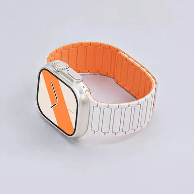 Magnetic Strap for Apple Watch Band 45mm 44 mm 40mm 46mm 41mm 42mm 38 Silicone Bracelet iWatch Series 8 7 6 Se 9 10 Ultra2 49mm