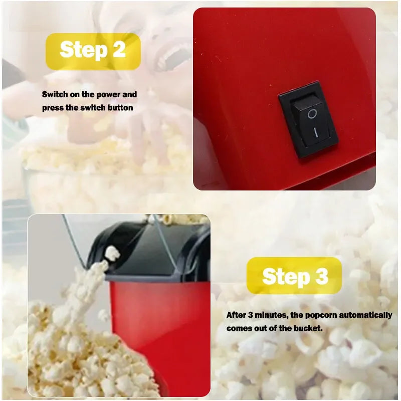 110V/220V Fully Automatic Popcorn Machine For Home Kitchen Popcorn Makers Mini Popcorn Electric Household Appliance Machine