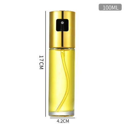 100ML Graduated Oil Spray Bottle ABS Press Type Kitchen Household Air Fryer Olive Spray Divine Appliance Barbecue Glass Bottle