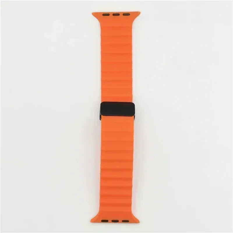 Magnetic Buckle Strap for Apple Watch Band Ultra 2 49mm 45mm 44mm 40mm 41mm 38 42mm Silicone Bracelet IWatch Series 7 6 3 Se 8 9