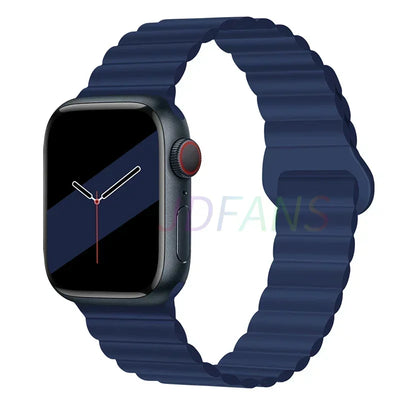 Magnetic Strap For Apple Watch Bands 45mm 38mm 49mm 40mm 42mm 41mm Silicone Sport Bracelet iWatch Series ultra 9 6 5 7 8 se 44mm