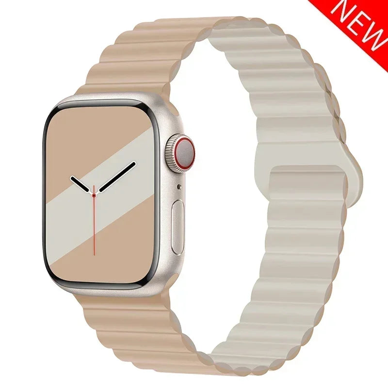 Magnetic Strap For Apple Watch Bands 45mm 38mm 49mm 40mm 42mm 41mm Silicone Sport Bracelet iWatch Series ultra 9 6 5 7 8 se 44mm