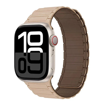 Magnetic Strap for Apple Watch Band 45mm 44 mm 40mm 46mm 41mm 42mm 38 Silicone Bracelet iWatch Series 8 7 6 Se 9 10 Ultra2 49mm