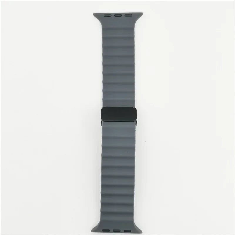 Magnetic Buckle Strap for Apple Watch Band Ultra 2 49mm 45mm 44mm 40mm 41mm 38 42mm Silicone Bracelet IWatch Series 7 6 3 Se 8 9