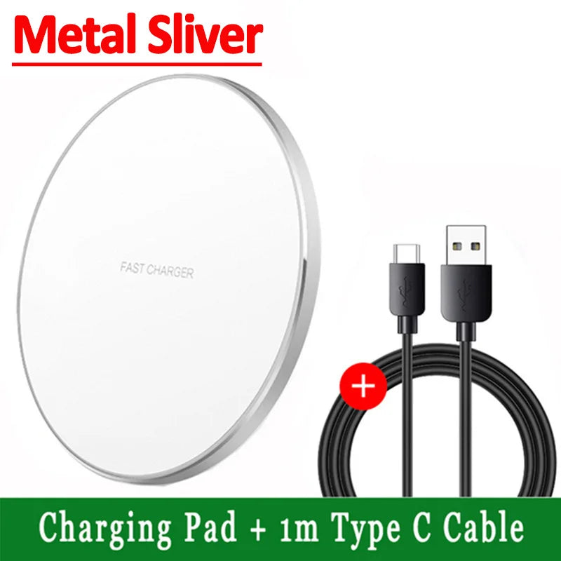 100W Wireless Charger For iPhone 14 13 12 11 Pro XS Max Mini X XR Induction Fast Wireless Charging Pad For Samsung Xiaomi Huawei