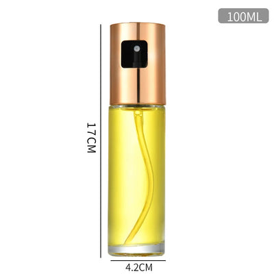 100ML Graduated Oil Spray Bottle ABS Press Type Kitchen Household Air Fryer Olive Spray Divine Appliance Barbecue Glass Bottle