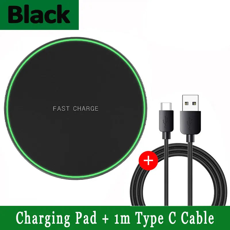 100W Wireless Charger For iPhone 14 13 12 11 Pro XS Max Mini X XR Induction Fast Wireless Charging Pad For Samsung Xiaomi Huawei