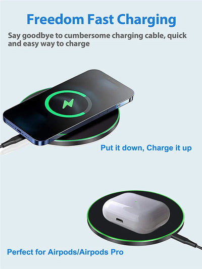 100W Wireless Charger For iPhone 14 13 12 11 Pro XS Max Mini X XR Induction Fast Wireless Charging Pad For Samsung Xiaomi Huawei