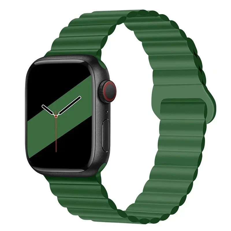 Magnetic Strap For Apple Watch Bands 45mm 38mm 49mm 40mm 42mm 41mm Silicone Sport Bracelet iWatch Series ultra 9 6 5 7 8 se 44mm