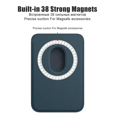 Phone Cases Vanuoxin for IPhone Max Mini Serise Magnetic Leather Card Holder Wallet for Apple Magsafe Cover Accessory phone case